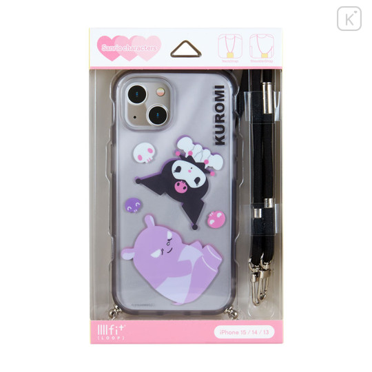 Japan Sanrio IIIIfit Loop iPhone Case - Kuromi / iPhone15 & iPhone14 & iPhone13 - 2