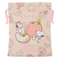 Japan Peanuts Drawstring Bag - Snoopy / Peach Light Orange - 1