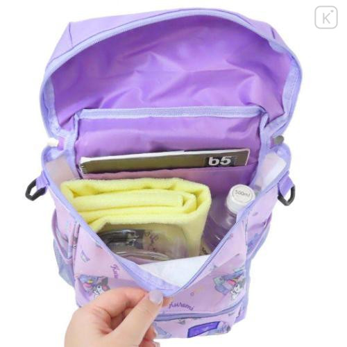 Japan Sanrio Kids Backpack Rucksack - Kuromi / Light Purple - 4