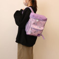 Japan Sanrio Kids Backpack Rucksack - Kuromi / Light Purple - 7