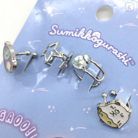 Japan San-X Ear Cuffs - Sumikko Gurashi / Ghost Night Park Neko & Lizard - 2