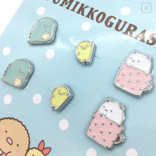 Japan San-X Earrings - Sumikko Gurashi : Shirokuma & Tokage - 2