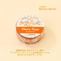 Japan Chiikawa Semi Transparent Masking Tape - Autumn Orange