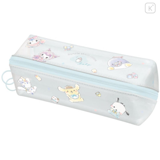 Japan Sanrio Twin Zipper Pen Case - Characters / Toddler Baby / Day - 1