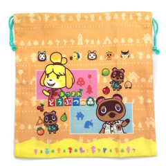 Japan Animal Crossing Drawstring Bag (M) - Orange