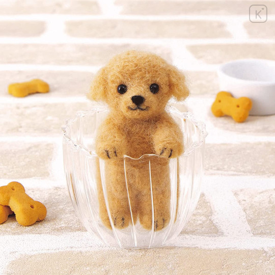 Japan Hamanaka Wool Needle Felting Kit - Toy Poodle / Standing Pose - 1