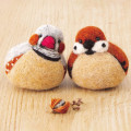 Japan Hamanaka Wool Needle Felting Kit - Golden Pheasant & Sparrow - 1