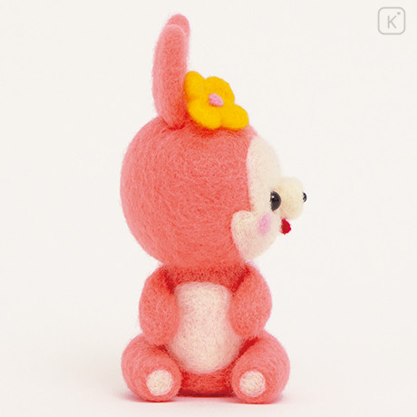 Japan Hamanaka Aclaine Needle Felting Kit - Pink Rabbit - 2