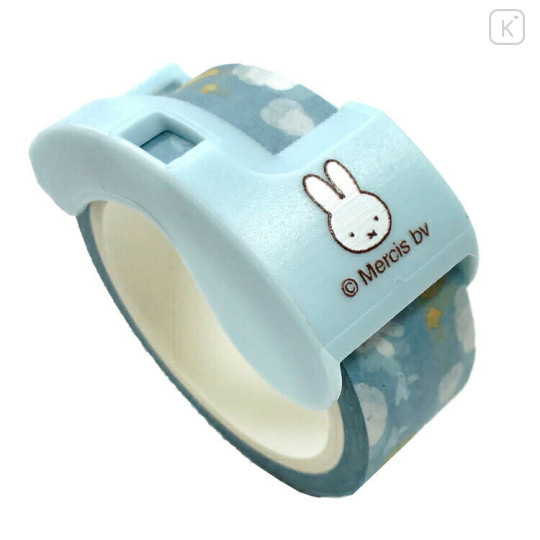 Japan Miffy Rib bon Bon Washi Masking Tape & Cutter - Blue Sky - 1