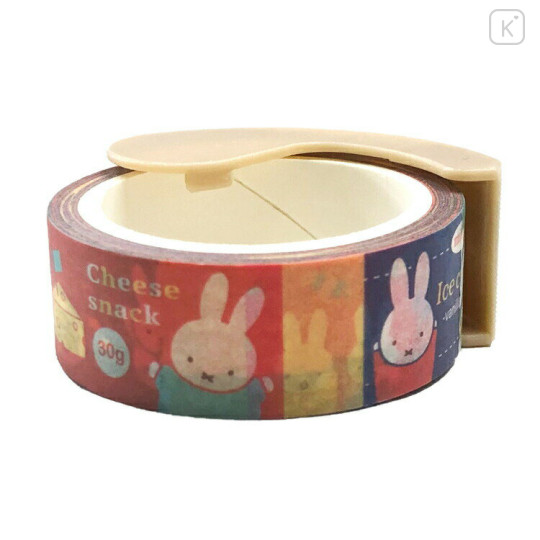 Japan Miffy Rib bon Bon Washi Masking Tape & Cutter - Snack Time - 2