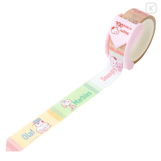 Japan Peanuts Rib bon Bon Washi Masking Tape & Cutter - Snoopy : Friends Name - 2