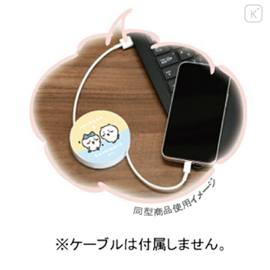 Japan Chiikawa Cord Reel Case - Chestnut Manju & Shisa - 2