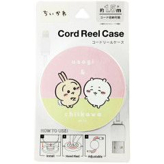 Japan Chiikawa Cord Reel Case - Chikawa & Rabbit