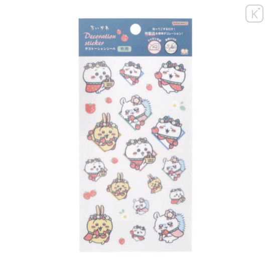 Japan Chiikawa Sticker For Cloth Surface - Strawberry / Chiikawa Momonga Rabbit - 1