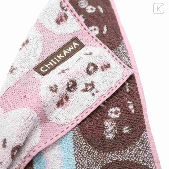 Japan Chiikawa Mini Towel Jacquard Handkerchief - Hachiware & Chiikawa - 2