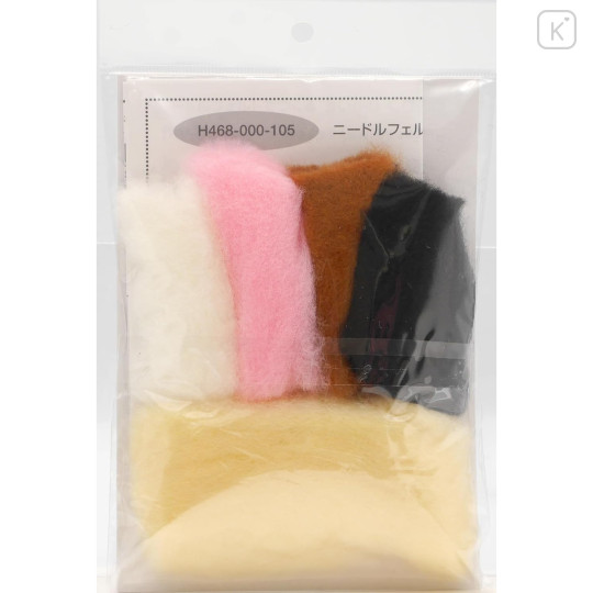 Japan Chiikawa Hamanaka Aclaine Needle Felting Kit - Kurimanju - 4
