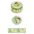 Japan Kamio Sticker - Matcha Parfait Decoration & Dessert / Gold Foil - 2