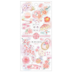 Japan Kamio Sticker Set of 2 - Cherry Blossom / Pink Flower