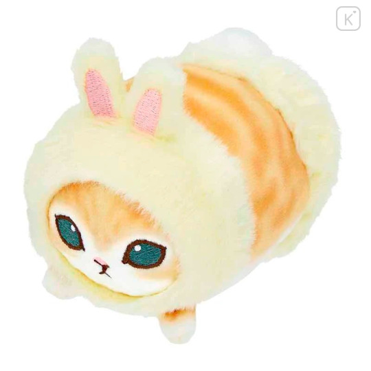 Japan Mofusand Mini Fluffy Plush Toy - Cat / Yellow Rabbit - 1