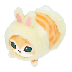 Japan Mofusand Mini Fluffy Plush Toy - Cat / Yellow Rabbit