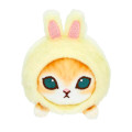 Japan Mofusand Mini Fluffy Plush Toy - Cat / Yellow Rabbit - 2