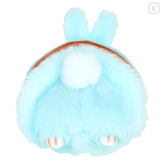 Japan Mofusand Mini Fluffy Plush Toy - Cat / Blue Rabbit - 3