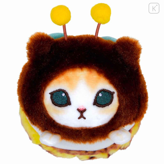 Japan Mofusand Mini Fluffy Plush Toy - Brown Cat / Bee - 2