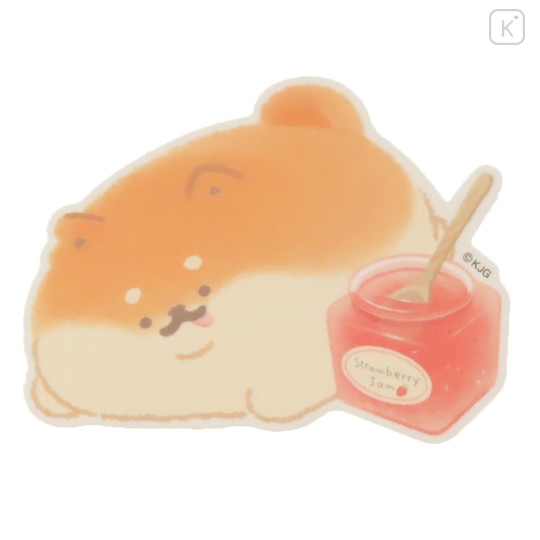 Japan Yeastken Vinyl Sticker - Dog / Bread Strawberry Jam - 1