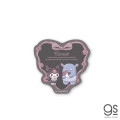 Japan Sanrio Vinyl Sticker - Kuromi & Baku / Ururu Heart Series - 1