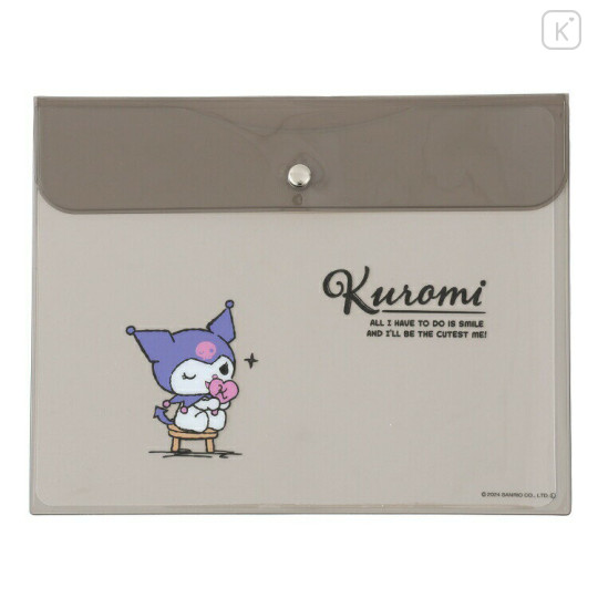 Japan Sanrio A5 Flat Case File Folder - Kuromi / Daily Life - 1