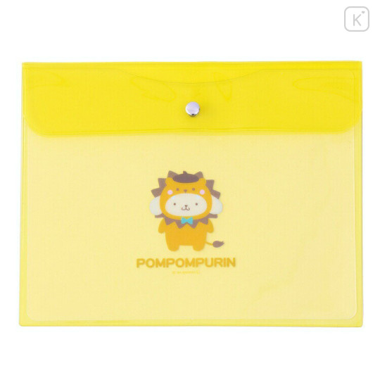 Japan Sanrio A5 Flat Case File Folder - Pompompurin / Animal Headgear - 1