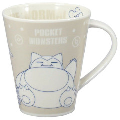 Japan Pokemon Porcelain Mug - Snorlax / Light Grey