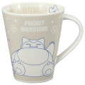 Japan Pokemon Porcelain Mug - Snorlax / Light Grey - 1
