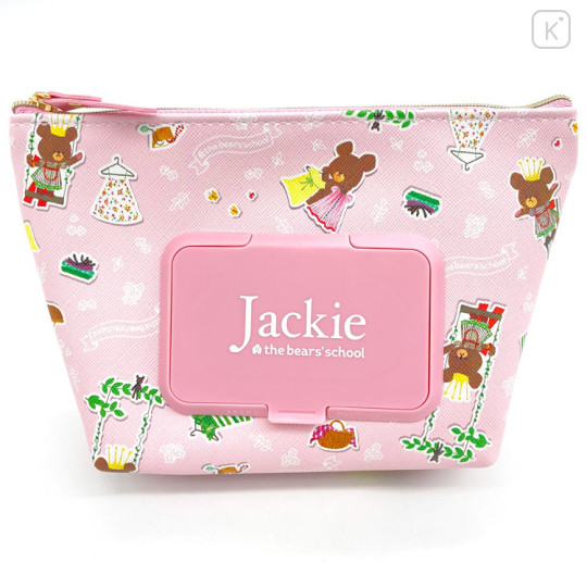 Japan The Bear's School Seepo Wet Wipe Pocket Pouch - Jackie / Pink - 1