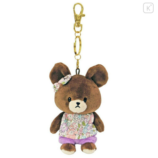 Japan The Bears School Keychain Mascot - Jackie / Floral & Purple Pants - 1