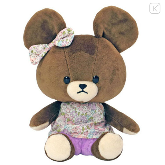 Japan The Bears School Plush Toy (S) - Jackie / Floral & Purple Pants - 1