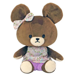 Japan The Bears School Plush Toy (S) - Jackie / Floral & Purple Pants
