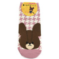 Japan The Bears School Socks - Jackie / Houndstooth Deep Pink - 1