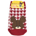 Japan The Bears School Kid Socks - Jackie / Houndstooth Deep Red - 1
