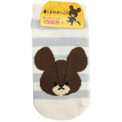 Japan The Bears School Kid Socks - Jackie / Grey Stripe