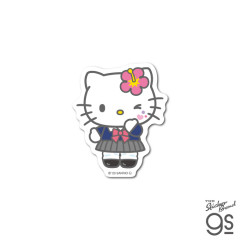 Japan Sanrio Vinyl Sticker - Hello Kitty / Heisei Kogal Uniform