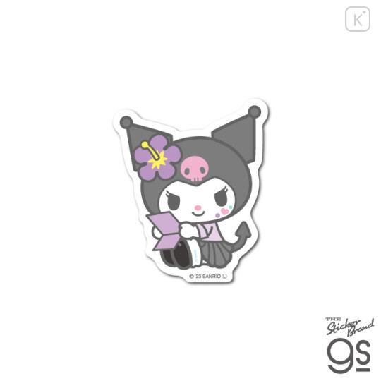 Japan Sanrio Vinyl Sticker - Kuromi / Heisei Kogal Uniform - 1