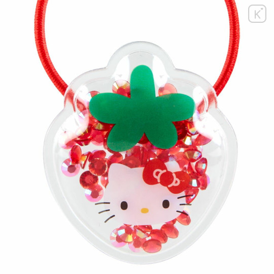 Japan Sanrio Original Kids Shaka Shaka Ponytail Holder 2pcs Set - Hello Kitty - 2