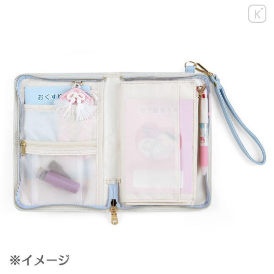 Japan Sanrio Original Card Pockets & Zippered Pockets Pouch Set - Cinnamoroll / Sanrio Baby - 8
