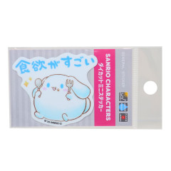 Japan Sanrio Vinyl Sticker - Cinnamoroll Round / Food Please