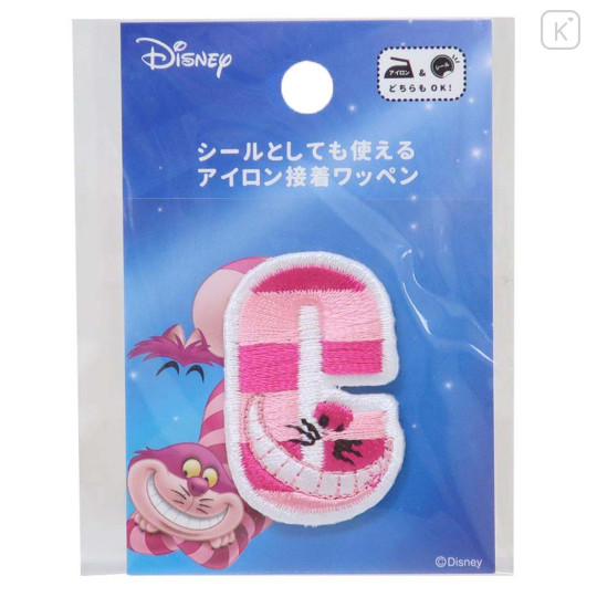 Japan Disney Wappen Iron-on Applique Patch - Cheshire Cat / Alphabet C - 1