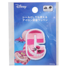 Japan Disney Wappen Iron-on Applique Patch - Cheshire Cat / Alphabet C