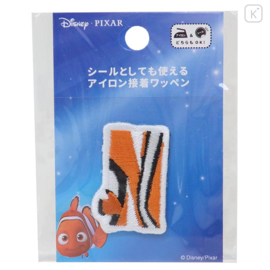 Japan Disney Wappen Iron-on Applique Patch - Finding Nemo / Alphabet N - 1
