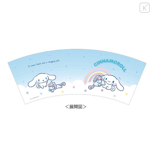 Japan Sanrio Acrylic Tumbler Clear Airy - Cinnamoroll / Unicorn & Rainbow - 2