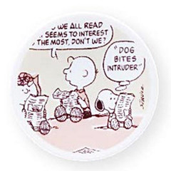 Japan Peanuts Small Plate - Snoopy / Reading Newspaper